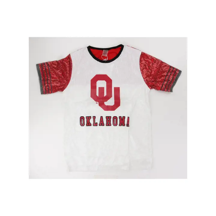 Robe en jersey entièrement brodée de sequins pour femme NCAA Oklahoma Sooners 23 cr