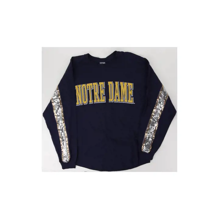 Notre Dame Fighting Irish NCAA Femme Paillettes Rayures Grandes Tailles