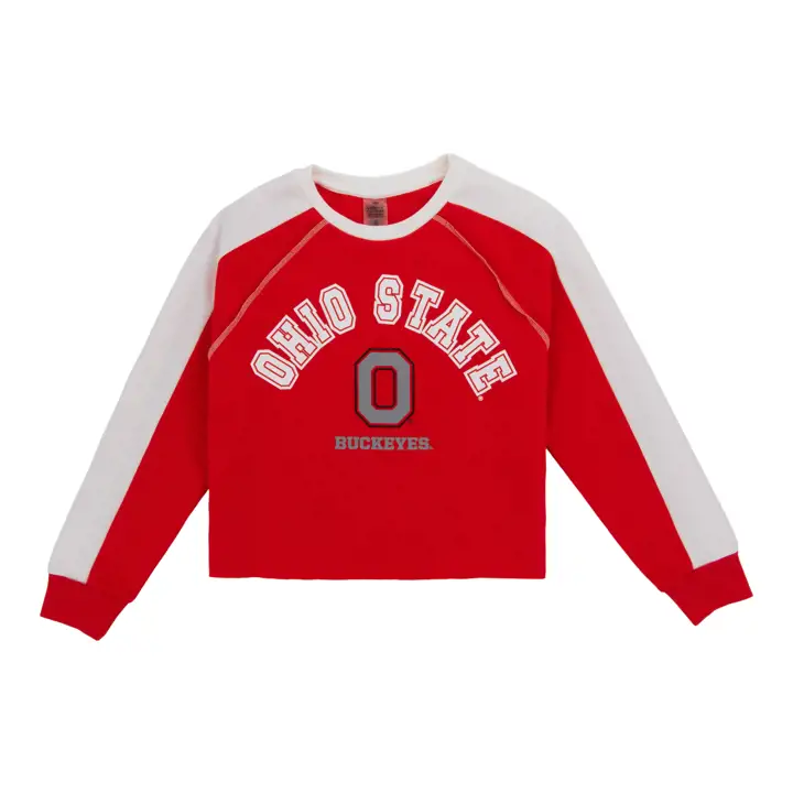 Ohio State Buckeyes NCAA – Pull court colorblock pour femme 23