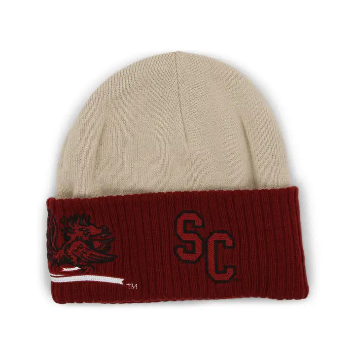 Bonnet en maille avec logo brodé en point de chaînette des Gamecocks de la Caroline du Sud