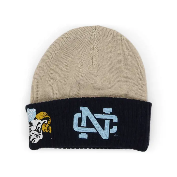 Bonnet en tricot North Carolina Tar Heels avec logo Vault brodé au point de chaînette