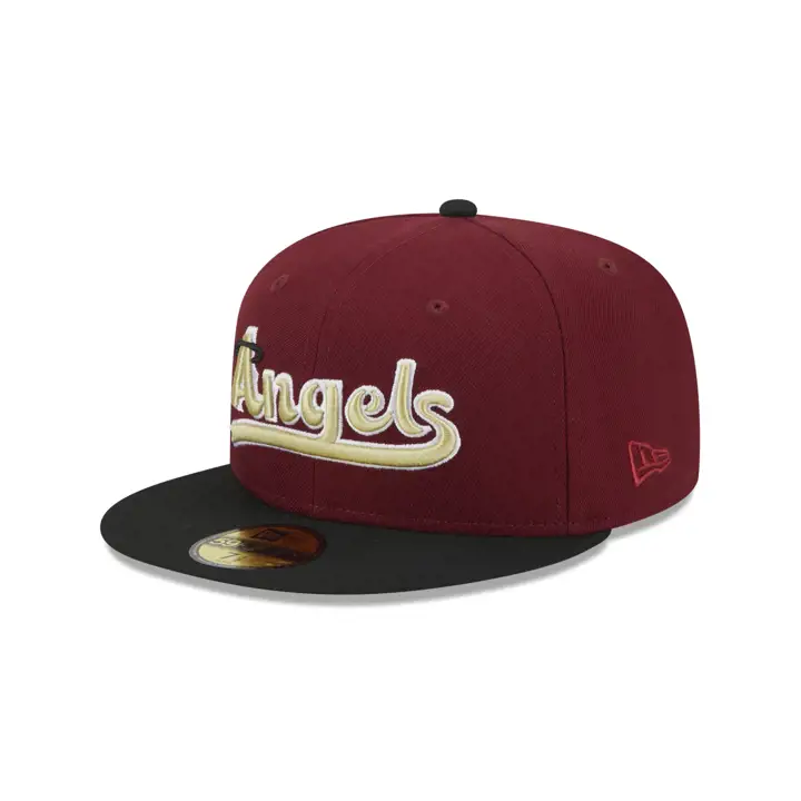 Casquette MLB 59FIFTY Anaheim Angels Hot Rod rouge/noir/beige