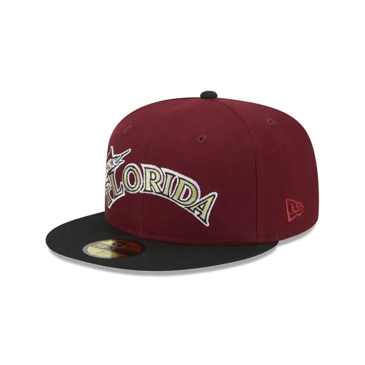 Casquette 59FIFTY MLB Hot Rod Florida Marlins rouge/noir/beige