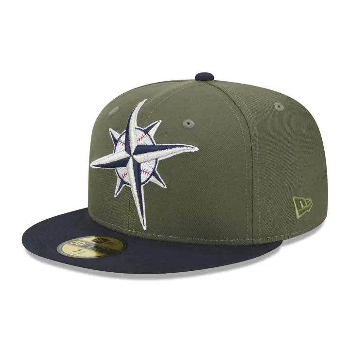 Seattle Mariners MLB Grassroots 59FIFTY OLV/NAVY/GRY