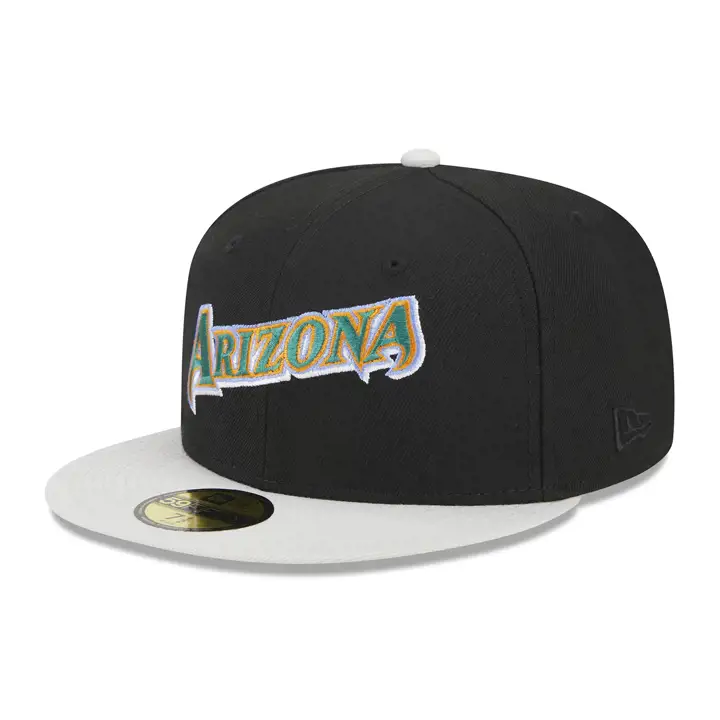 Arizona Diamondbacks MLB Stone Script 59FIFTY NOI/STONE/BLEU CLAIR