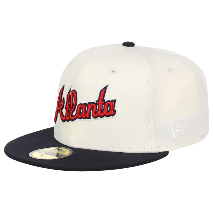 Atlanta Braves MLB Manolo Script 59FIFTY blc/bleu marine/noyer