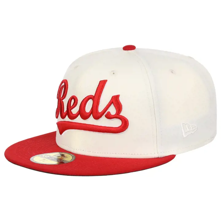 Casquette 59FIFTY MLB Manolo Script Cincinnati Reds blanc/rouge/noyer