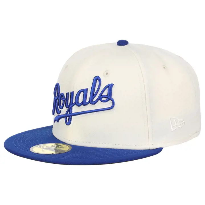 Casquette 59FIFTY MLB Manolo Script des Kansas City Royals wht/bleu/noix