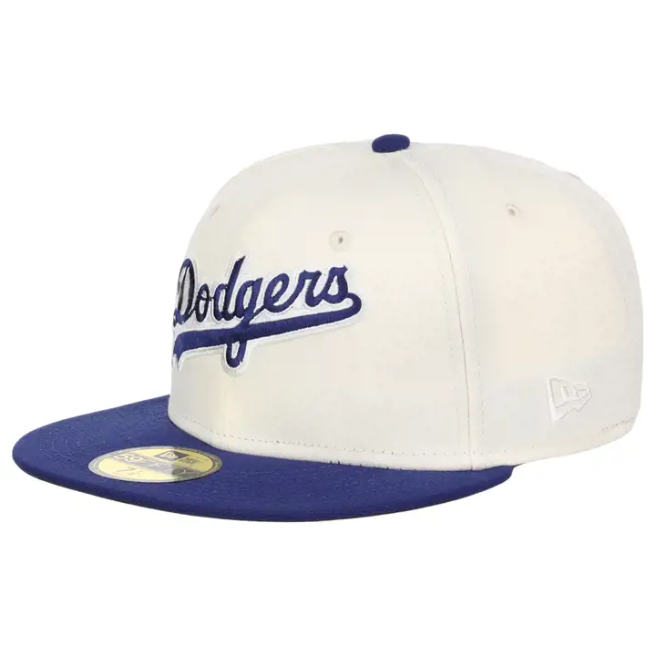 Casquette 59FIFTY MLB Los Angeles Dodgers Manolo Script blanc/bleu/noyer