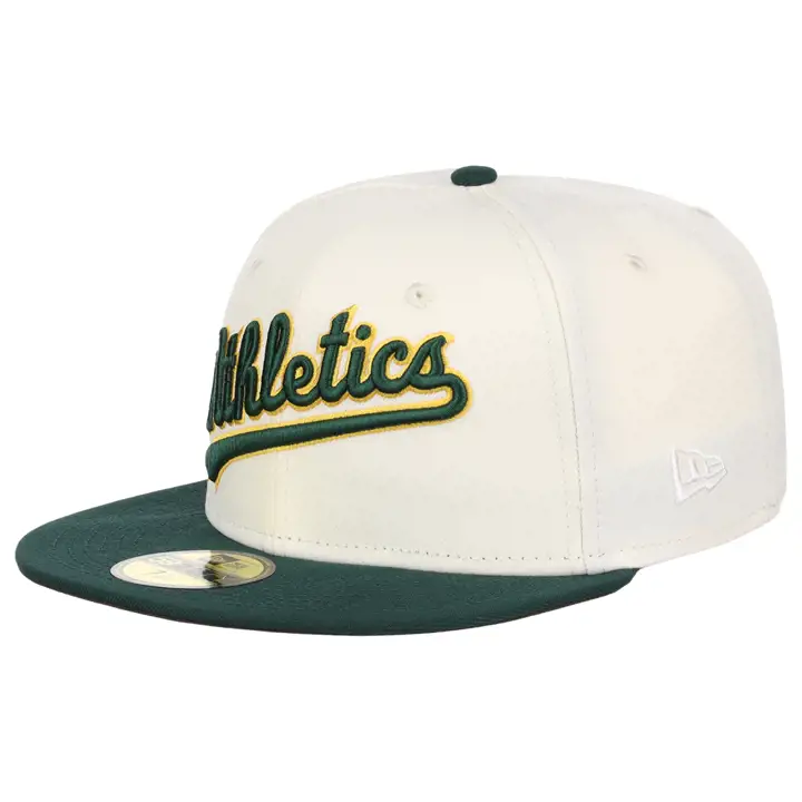 Casquette 59FIFTY Oakland Athletics MLB Manolo Script blc/vert/noix