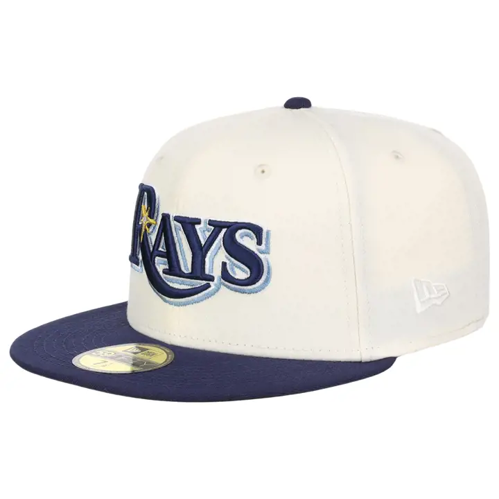 Casquette MLB Manolo Script 59FIFTY Tampa Bay Rays blanc/marine/noyer