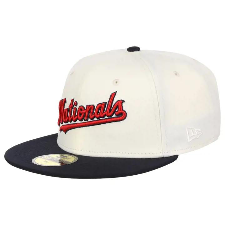 Casquette 59FIFTY MLB Manolo Script des Washington Nationals wht/navy/wlnt