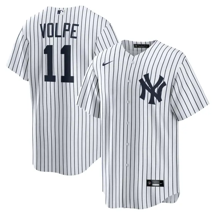 Yankees MLB Maillot Réplique Officiel Joueur Anthony Volpe blc