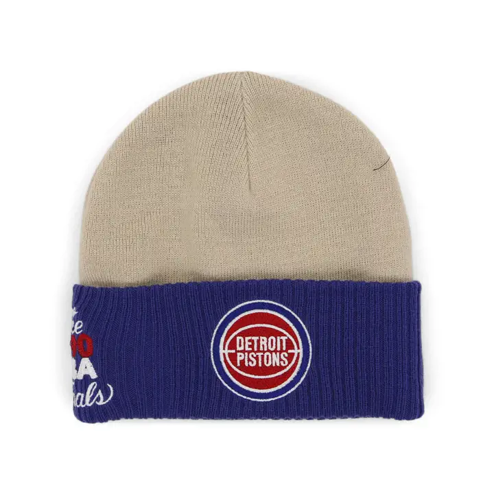 Detroit Pistons NBA MN Maille brodée ivoire/ bleu/ rouge