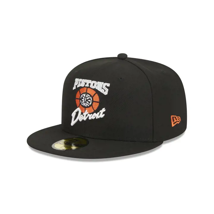 Detroit Pistons NBA City Edition 2023 59FIFTY NOI/NOI/ORA