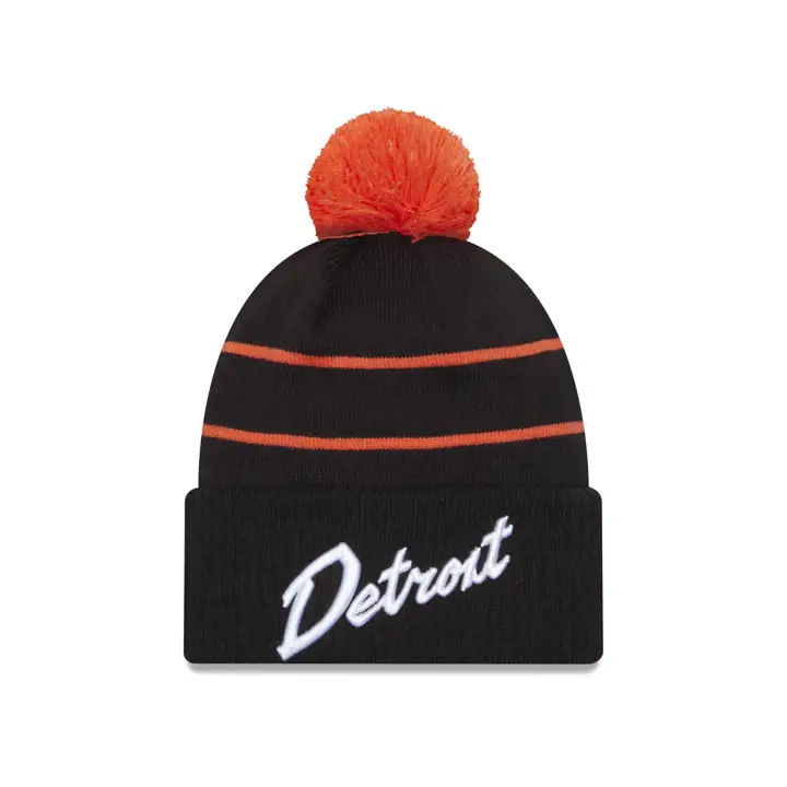 Bonnet tricoté Detroit Pistons NBA City Edition 2023 NOI/ORA/BLA