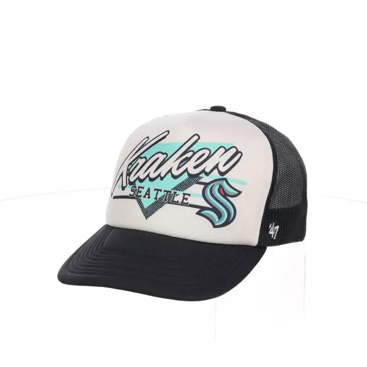 Casquette trucker en mousse Seattle Kraken NHL Hangout bleu marine