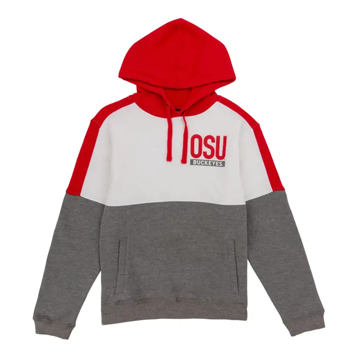 Ohio State Buckeyes NCAA Sweat à Capuche Femme Colorblock DS BLANC