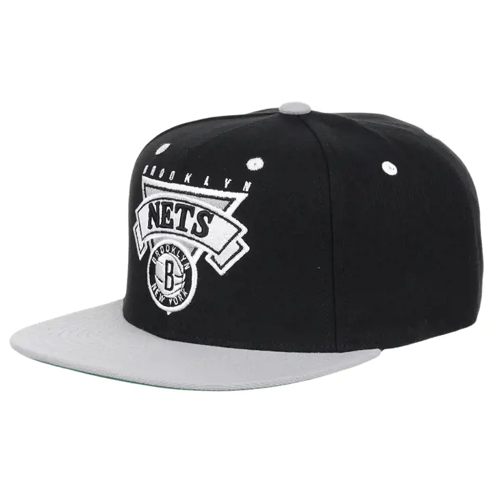 Casquette snapback rétro Brooklyn Nets NBA noir/gris/vert