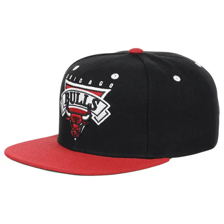 Casquette snapback rétro NBA Chicago Bulls noir/rouge/vert forêt