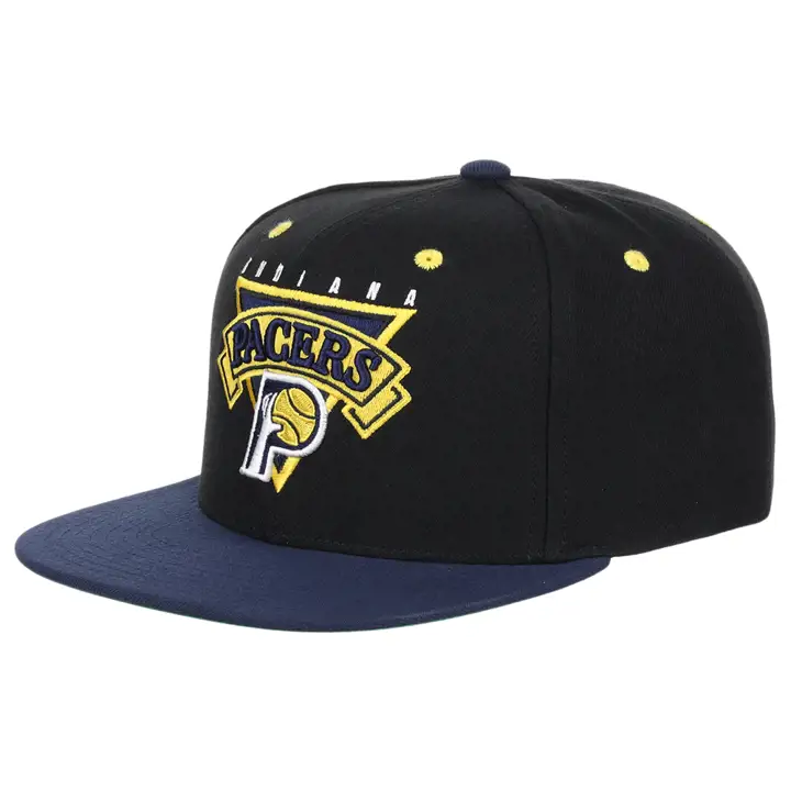 Casquette snapback NBA rétro Indiana Pacers, noir/bleu marine/vert kelly