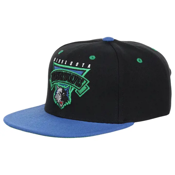 Casquette Snapback Rétro NBA Minnesota Timberwolves noir/bleu/k