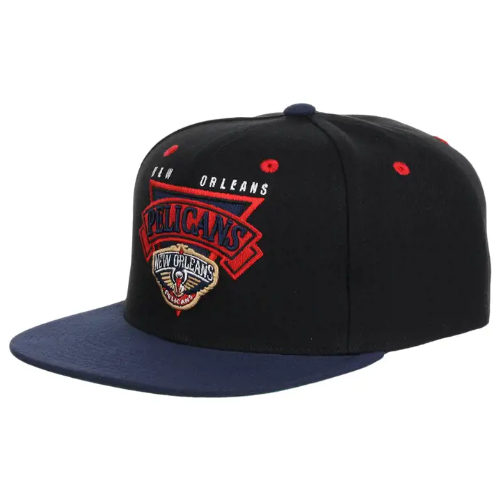 Casquette snapback rétro NBA des Pélicans de la Nouvelle-Orléans noir/ marine/ kgr