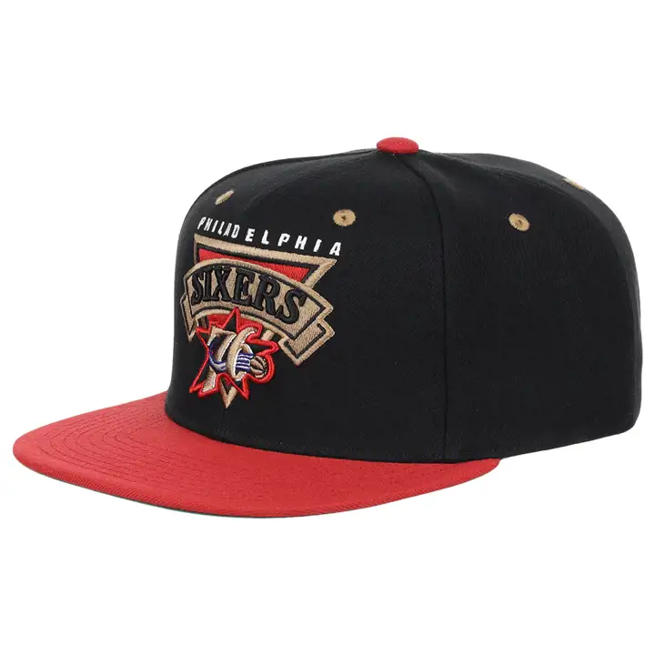 Casquette Snapback Rétro NBA Philadelphia 76ers N/R/V
