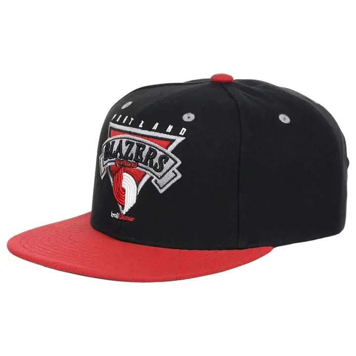 Portland Trail Blazers NBA Retro Badge Snapback noir/rouge/kg