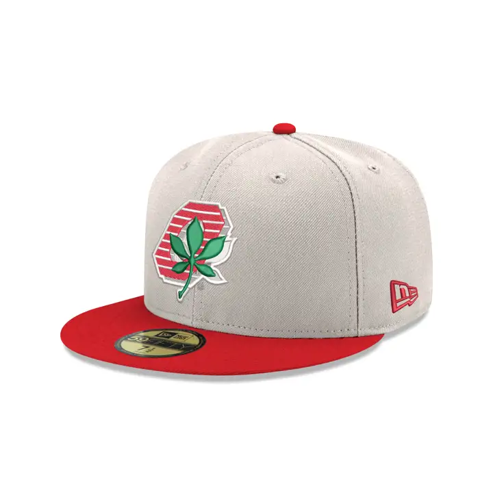 Ohio State Buckeyes NCAA Vault Chome 2Tone 5950 IVO/RED