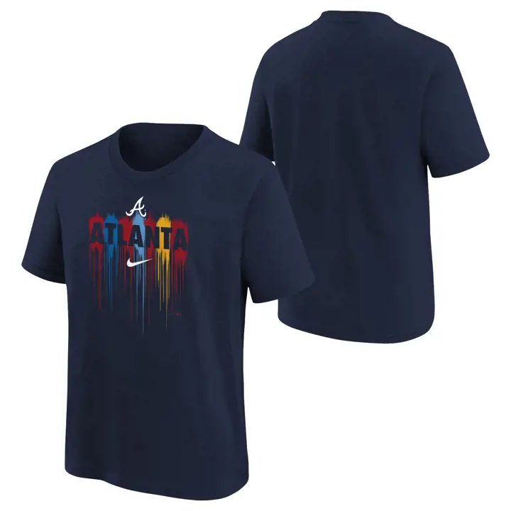 T-shirt MLB Atlanta Braves pour jeune, collection Local Pack, MARINE