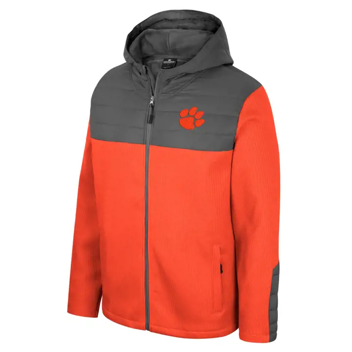 Veste à capuche zippée Clemson Tigers NCAA Storm Was Coming 23 PUR