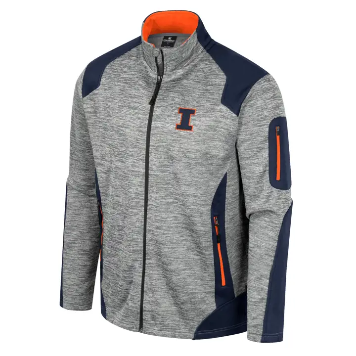 Illinois Fighting Illini NCAA Silberman FZ Jacket 23 GRY