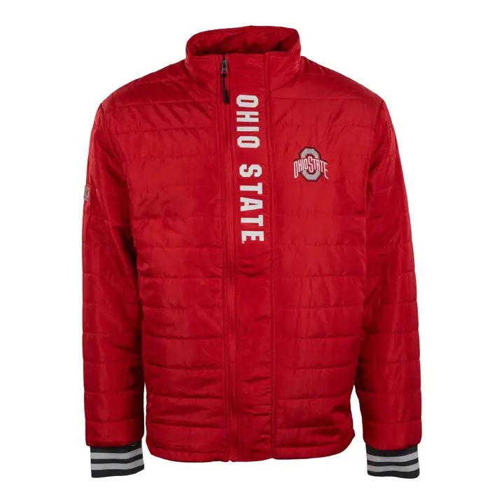 Doudoune matelassée à fermeture éclair complète Ohio State Buckeyes NCAA Never Stop 2