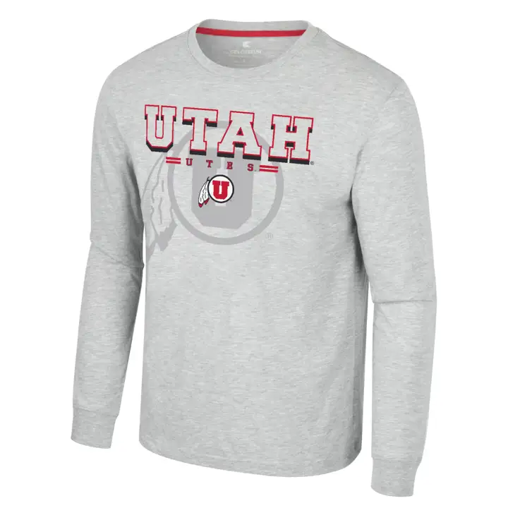 T-shirt manches longues Utah Utes NCAA Hasta La Vista 23 gris
