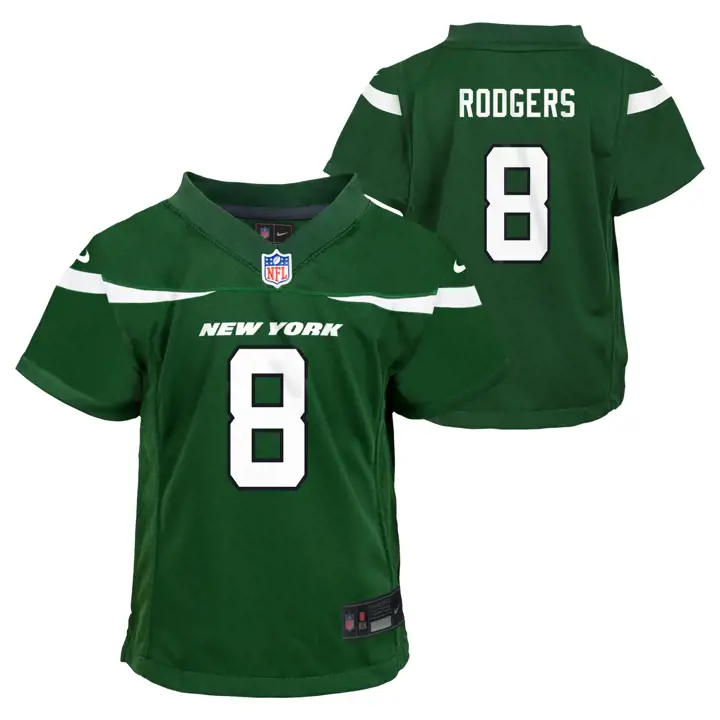 New York Jets NFL Maillot de match bébé Aaron Rodgers vert