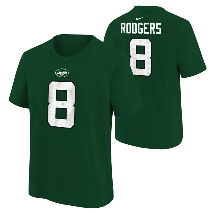 New York Jets NFL Youth N&N Player T-Shirt Aaron Rodgers grn