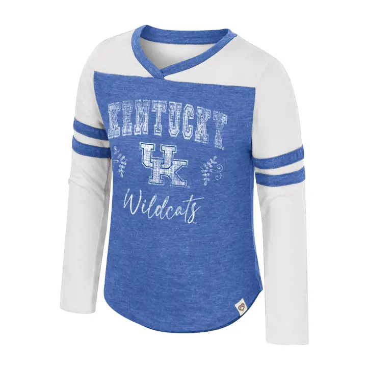 T-shirt à manches longues de batteuse NCAA Kentucky Wildcats pour enfant 23 R