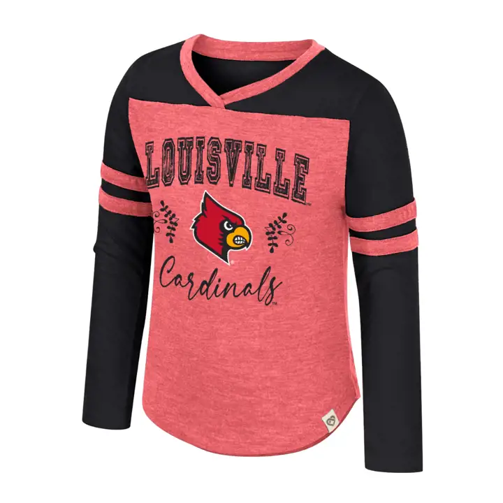 T-shirt à manches longues Louisville Cardinals NCAA Drummer pour petites filles 2