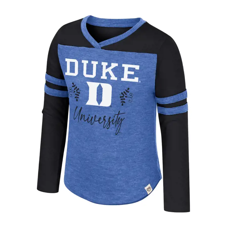 T-shirt à manches longues Duke Blue Devils NCAA pour tout-petites filles motif batteur 23 RB