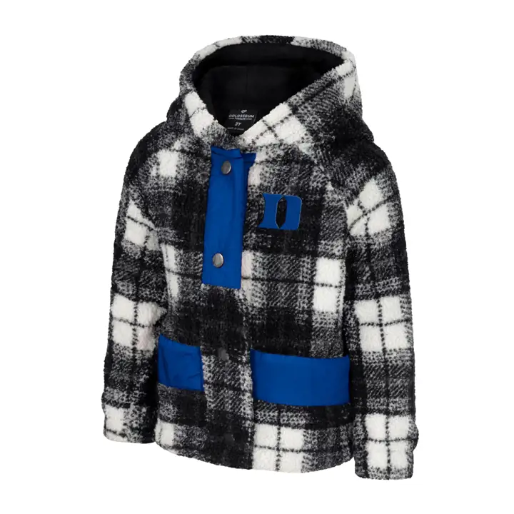 Duke Blue Devils NCAA – Sherpa style école préparatoire pour petites filles, noir