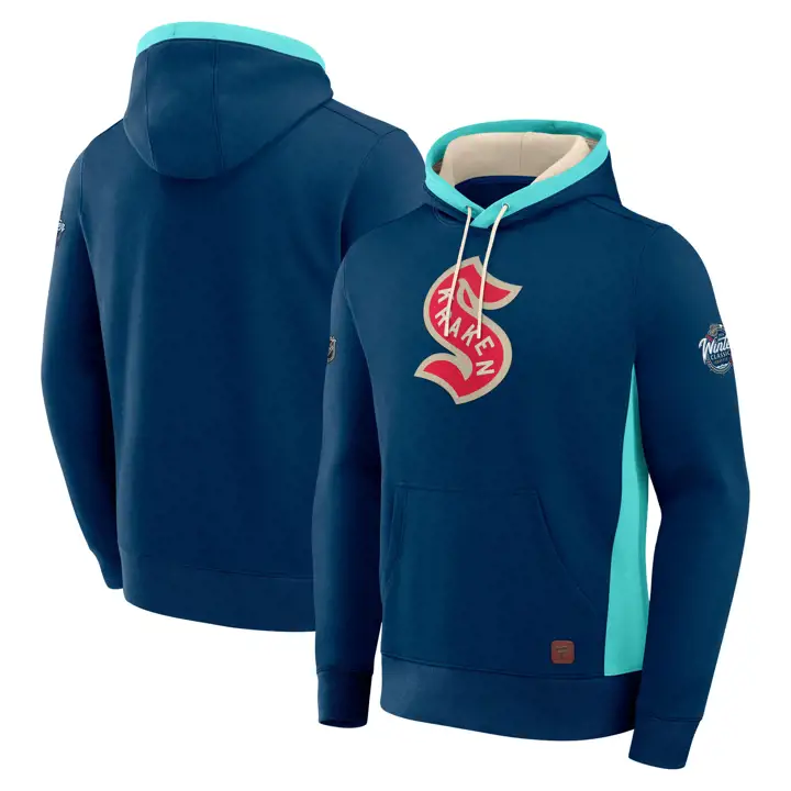 Seattle Kraken LNH Classique hivernal 24 sweat à capuche AP marine