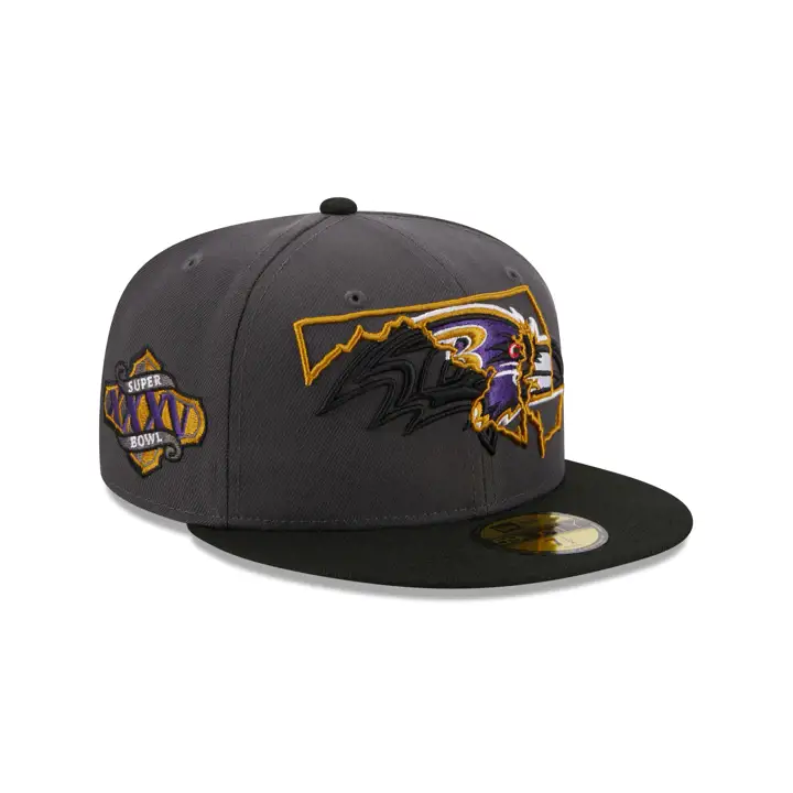Casquette 59FIFTY Baltimore Ravens NFL State Fill CHARCOAL/BLK