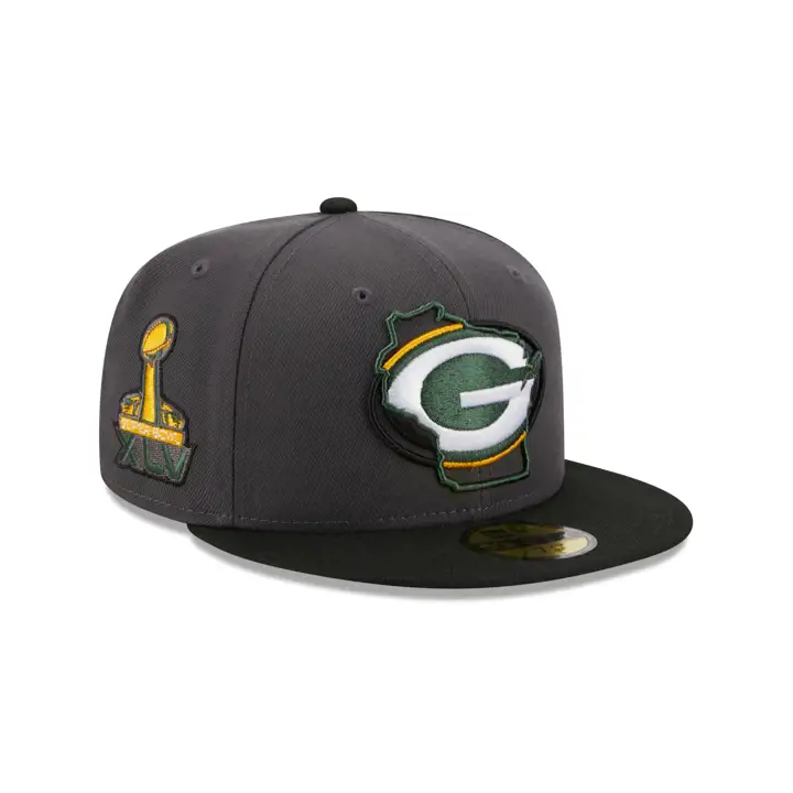 Casquette NFL Green Bay Packers State Fill 59FIFTY CHARBON/NOIR