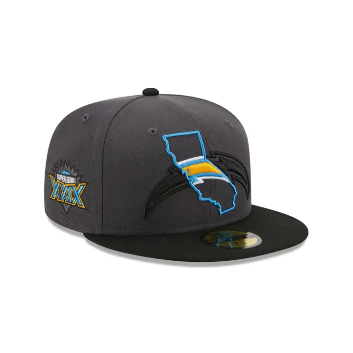 Los Angeles Chargers NFL State Fill 59FIFTY CHARBON/NOIR