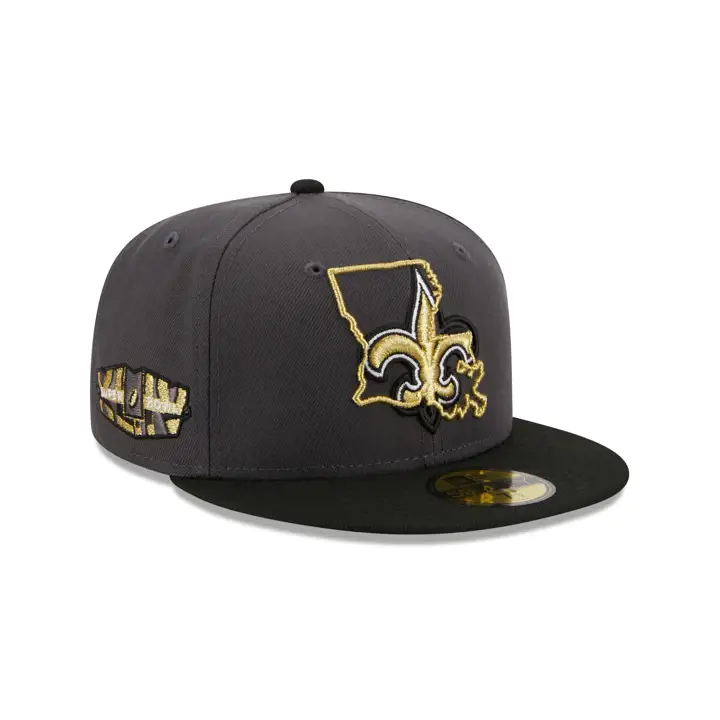 New Orleans Saints NFL State Fill 59FIFTY CHARBON/NOIR
