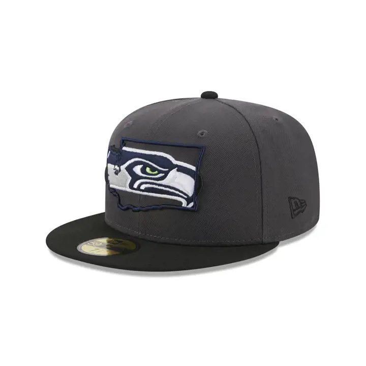 Casquette 59FIFTY CHARCOAL/BLK NFL Seattle Seahawks