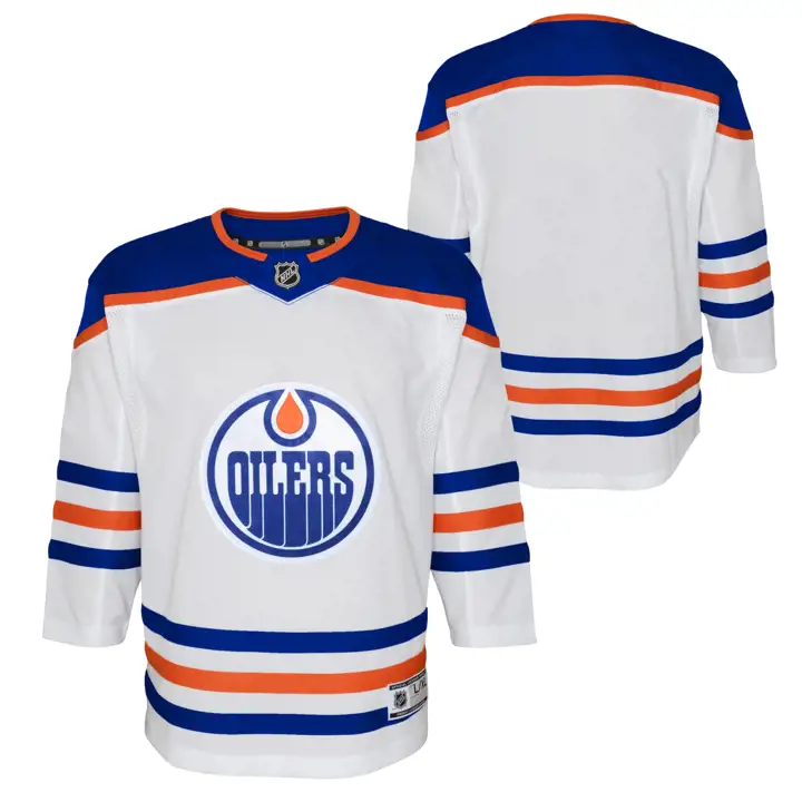 Maillot vierge Premier Oiler LNH Junior Blanc