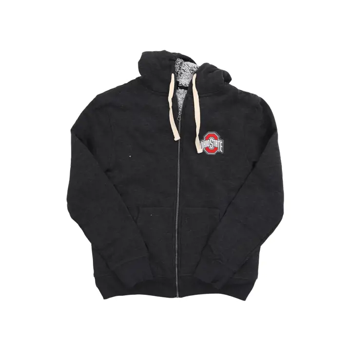 Ohio State Buckeyes NCAA Femme Charcoal Sherpa Doublé Full Z