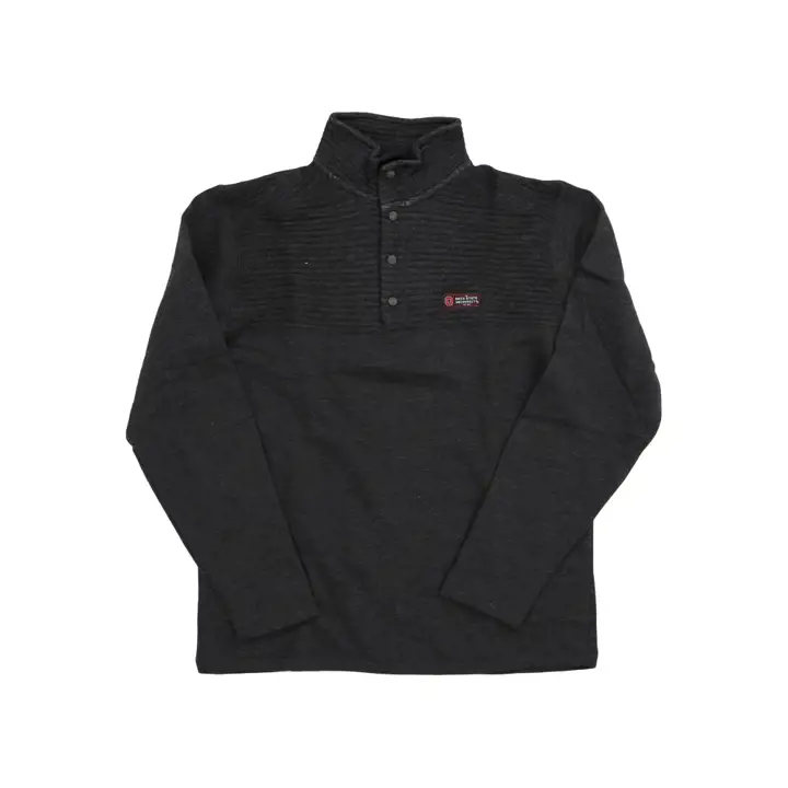 Pull à quart de boutonnage texturé anthracite NCAA Ohio State Buckeyes